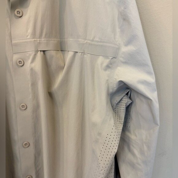 Mountain Hardwear Men’s Shirt Size XL Tan Performance Nylon Long Sleeve - Picture 3 of 12